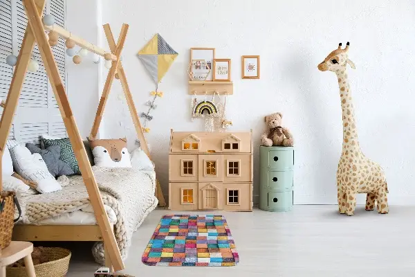 Moderni tepih Barvne lesene kocke