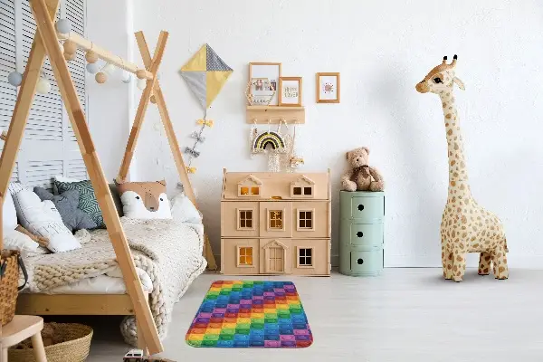 Moderni tepih Barvne kocke LEGO