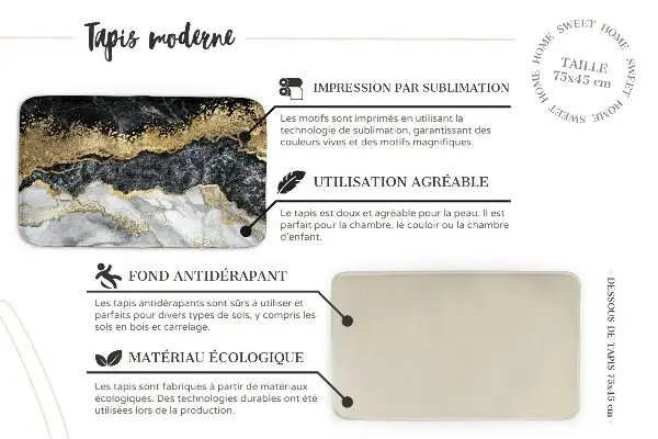 Preproga Geometrijske oblike v nevtralnih barvah