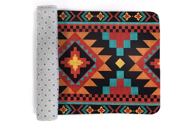 Tepih za dnevno sobo Geometrijski vzorec v azteškem slogu