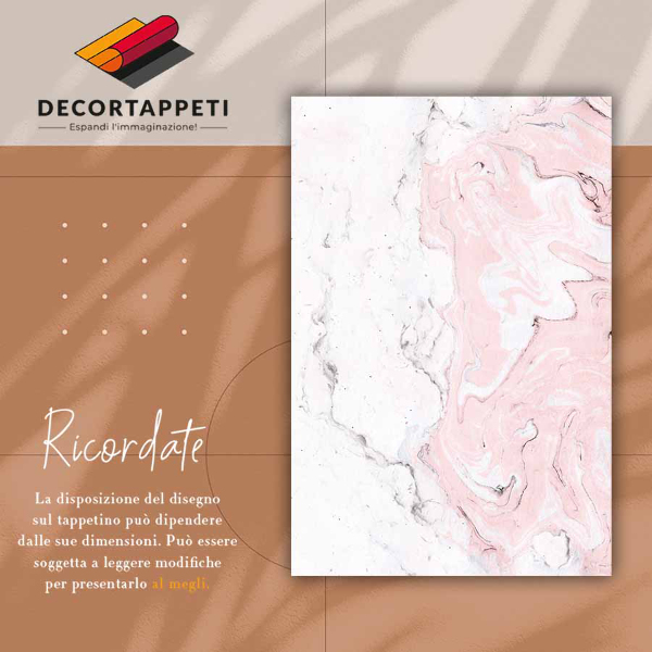 Vinilna preproga Beli in roza marmor