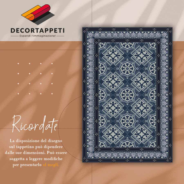 PVC preproga Mornarsko modra talavera