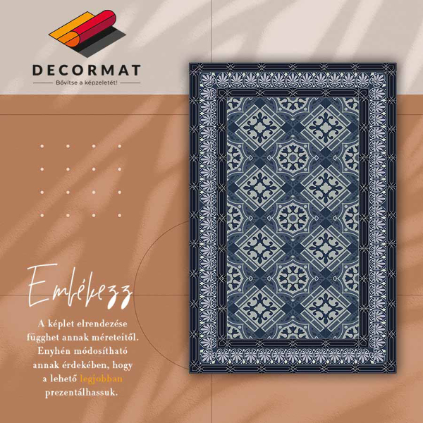 PVC preproga Mornarsko modra talavera