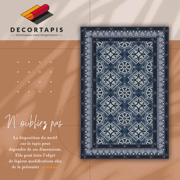 PVC preproga Mornarsko modra talavera