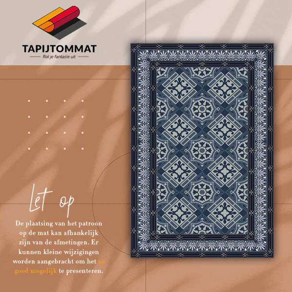 PVC preproga Mornarsko modra talavera