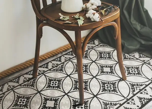 PVC preproga Vintage krog