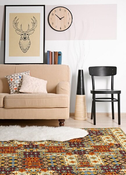 Vinilna preproga Geometrijsko patchwork