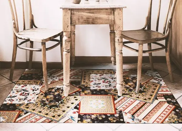 Podloga pvc Kaotično patchwork
