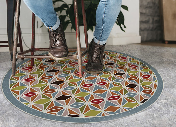 Okrogla vinilna preproga Izvleček kaleidoskopa