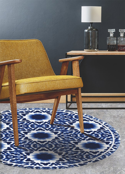 Okrogla vinilna preproga Akvarelna abstrakcija