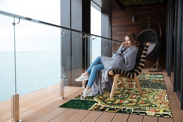 Zunanja preproga Patchwork v turškem slogu