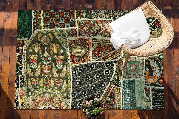 Zunanja preproga Patchwork v turškem slogu