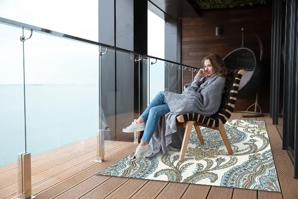 Zunanja preproga Paisley tekstura