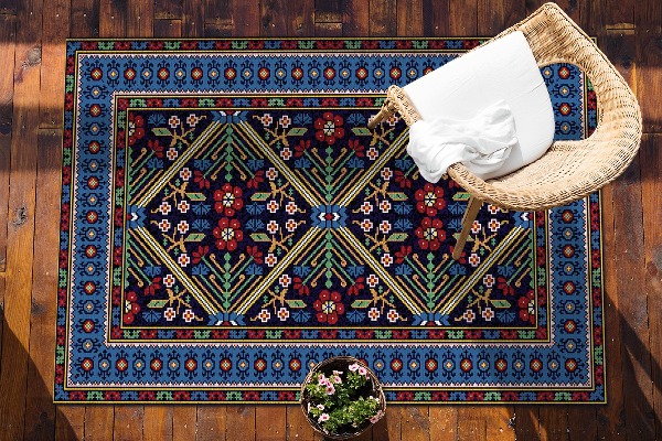 Podloga za teraso Geometrijske retro cvetje