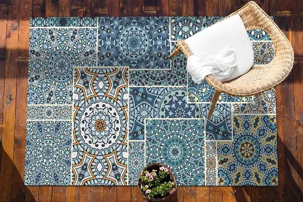 Zunanja preproga Mandala Patchwork
