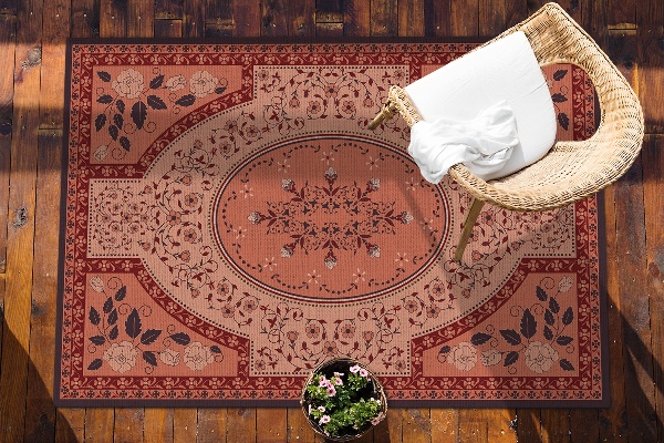 Zunanja preproga Vzorec cvetličnega venca