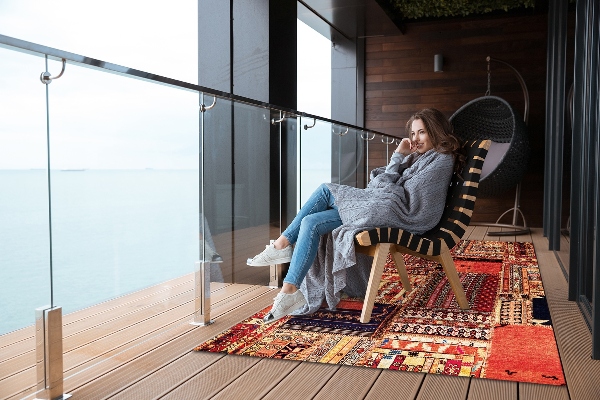 Zunanji tepih Patchwork abstrakcija