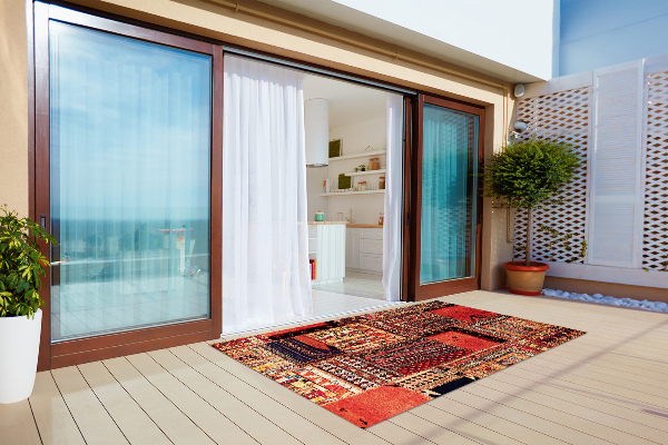 Zunanji tepih Patchwork abstrakcija