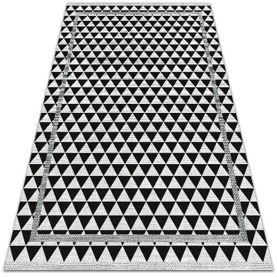 Zunanji tepih Črno -beli trikotniki
