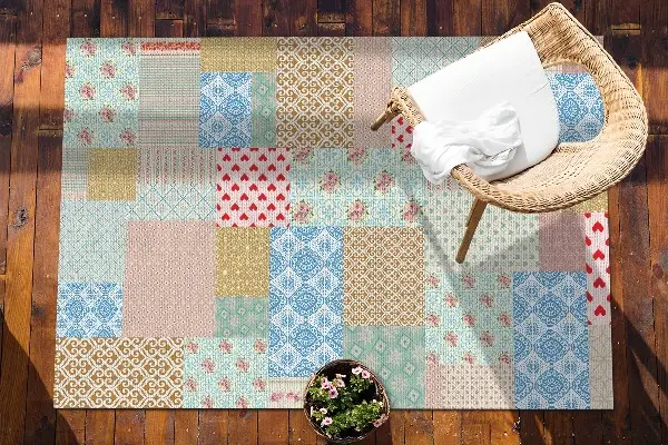 Zunanji tepih Patchwork različnih kosov