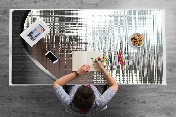 Podloga za pisalno mizo Srebrna abstrakcija