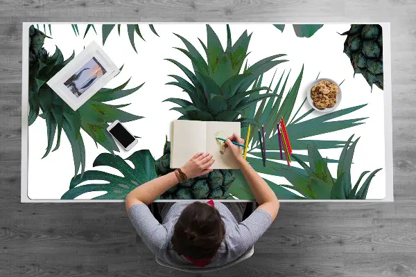 Podloga za pisalno mizo Green pineapples