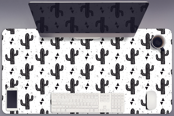Podloga za mizo Black cacti