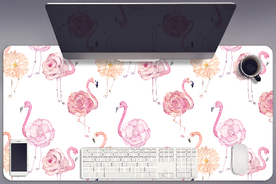 Namizna podloga Flamingos and flowers