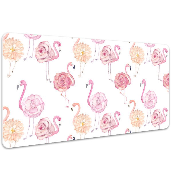 Namizna podloga Flamingos and flowers