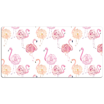 Namizna podloga Flamingos and flowers
