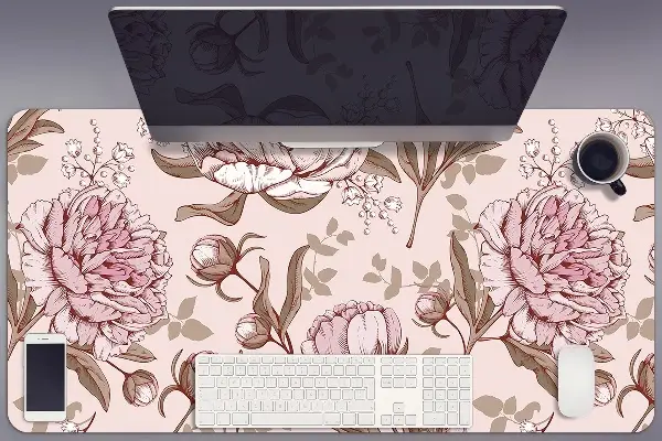 Namizna podloga Pink peonies