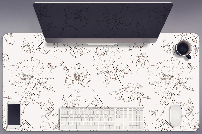 Podloga za pisalno mizo Sketched flowers