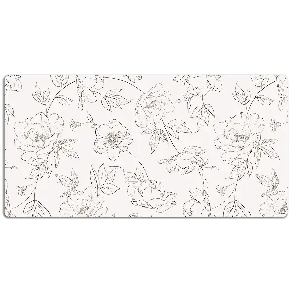 Podloga za pisalno mizo Sketched flowers