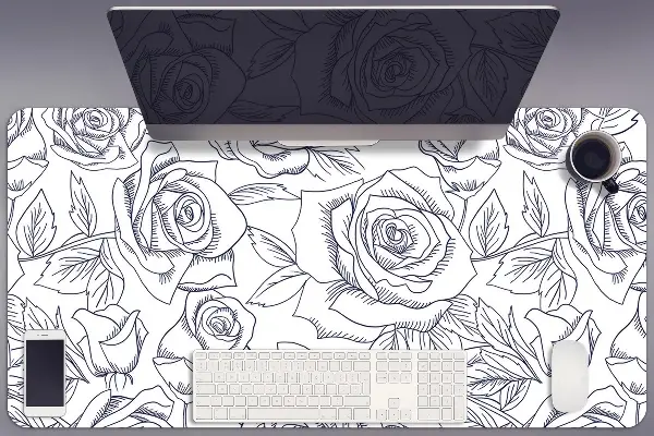 Podloga za pisalno mizo Blue roses