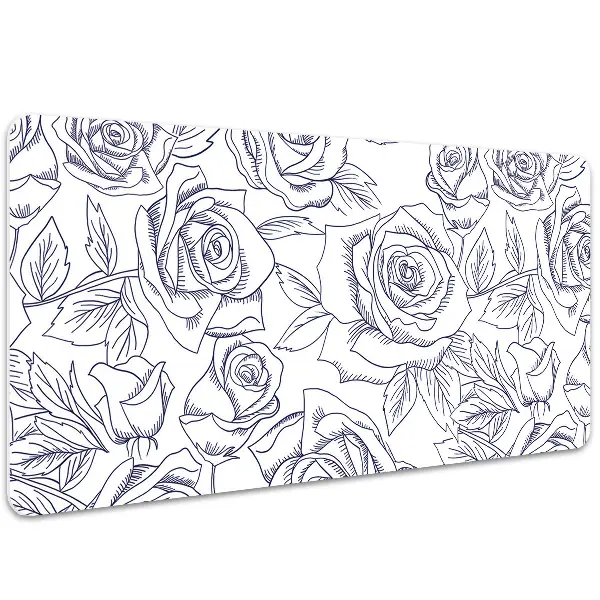 Podloga za pisalno mizo Blue roses
