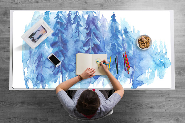 Namizna podloga Winter forest watercolor