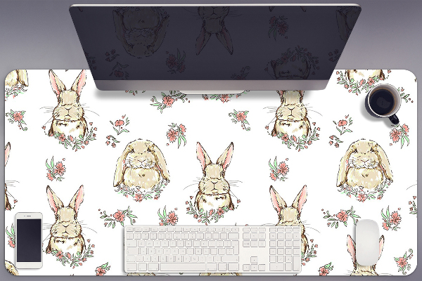 Podloga za pisalno mizo Light brown rabbits