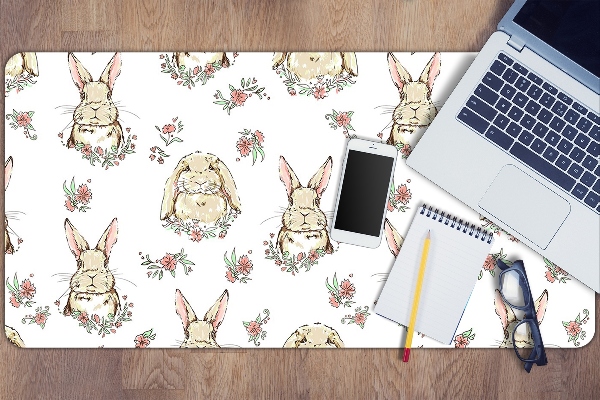 Podloga za pisalno mizo Light brown rabbits