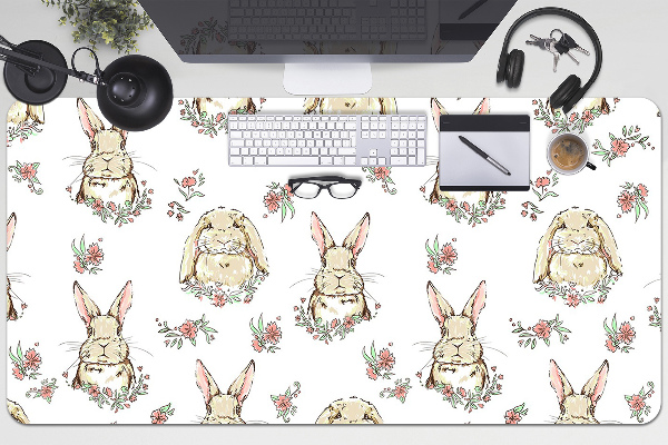 Podloga za pisalno mizo Light brown rabbits