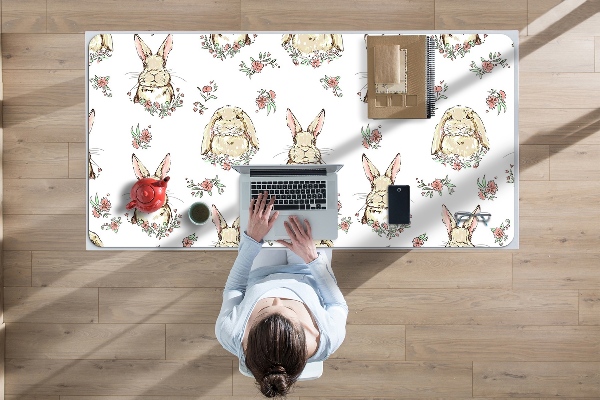Podloga za pisalno mizo Light brown rabbits