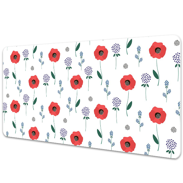 Namizna podloga Red field of poppies