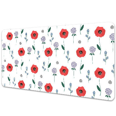 Namizna podloga Red field of poppies