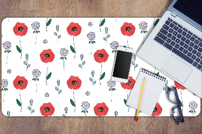 Namizna podloga Red field of poppies