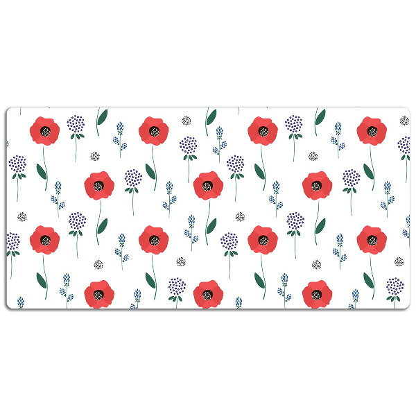 Namizna podloga Red field of poppies
