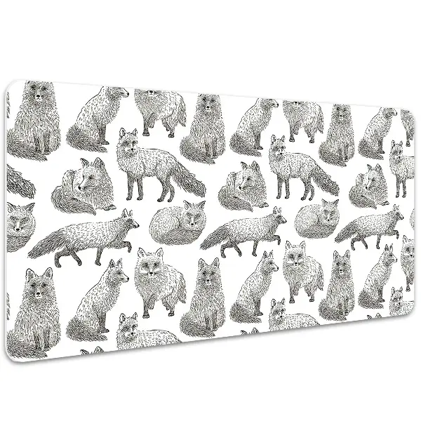 Podloga za pisalno mizo Drawn foxes