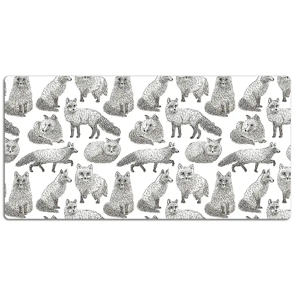 Podloga za pisalno mizo Drawn foxes