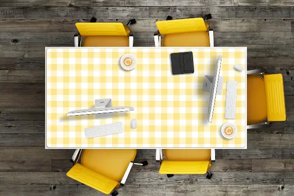 Podloga za pisalno mizo Yellow grille