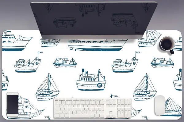 Podloga za pisalno mizo Blue ships