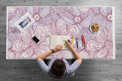 Podloga za pisalno mizo Cvetje doodle