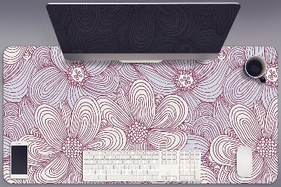Podloga za pisalno mizo Cvetje doodle